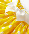 Jupe en lin enfant fille jaune SHINE/blanc MARSHMALLOW