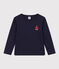 Tee-shirt manches longues en coton enfant fille / garçon bleu SMOKING