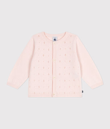 Cardigan bébé en coton point fantaisie