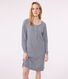 Chemise de nuit en coton rayé femme