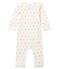 Body jambes longues bébé fille en côte blanc MARSHMALLOW/blanc MULTICO