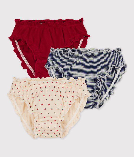 Lot de 3 culottes badminton petite fille en coton variante 1