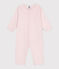 Pyjama bébé en coton sans pieds avec col claudine rose FLEUR