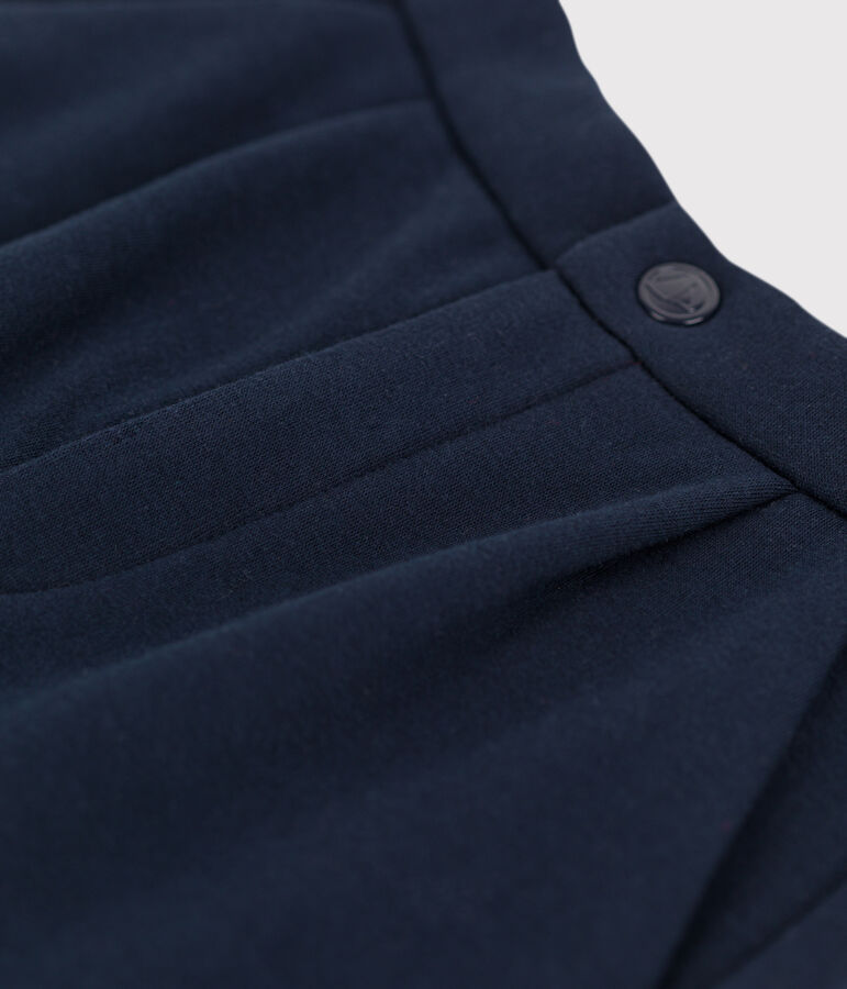 Pantalon chaud en velours molleton enfant fille / gar&ccedil;on bleu SMOKING