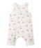 Salopette bébé fille en tubique matelassé blanc LAIT/blanc MULTICO