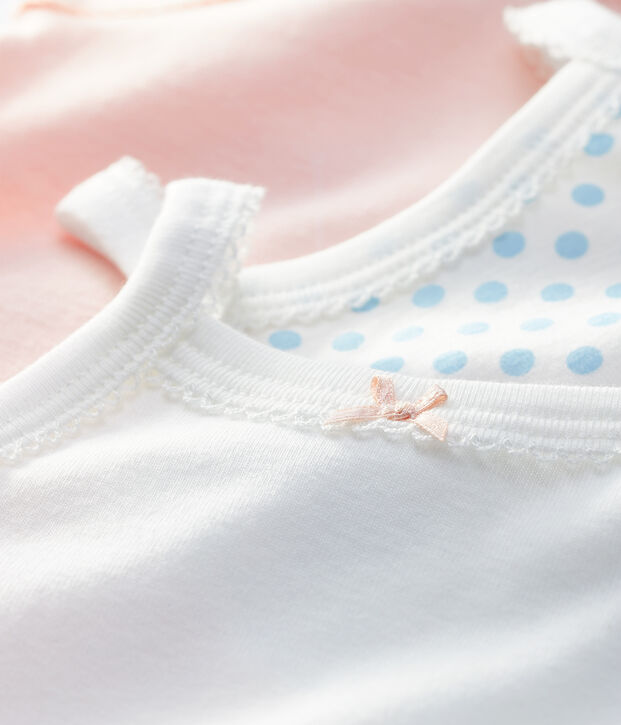 Lot de 3 bodies &agrave; bretelles b&eacute;b&eacute; fille multicouleur