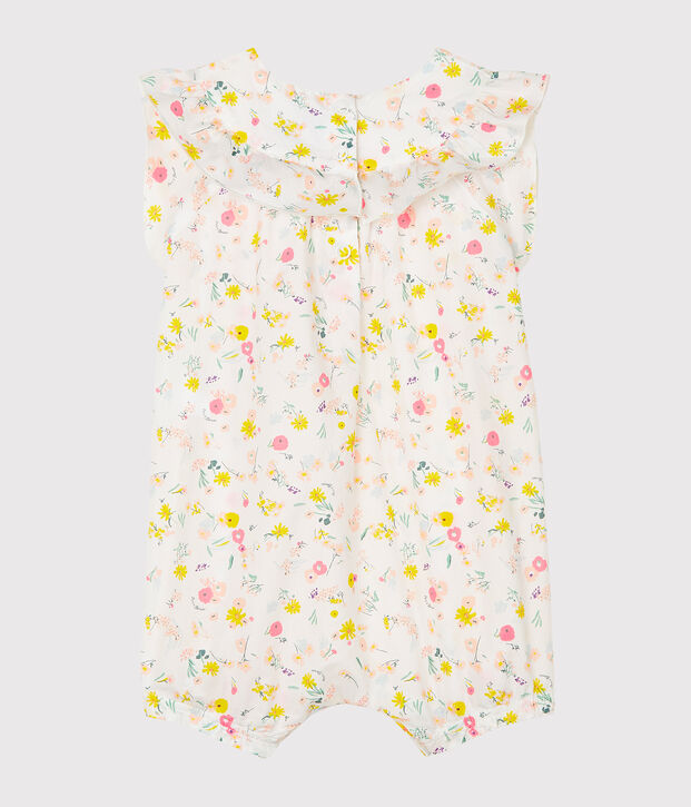 Combicourt imprim&eacute; b&eacute;b&eacute; fille blanc/multicouleur