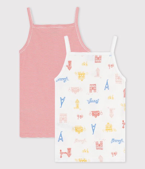 Lot de 2 chemises à bretelles Paris petite fille en coton variante 1