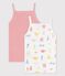 Lot de 2 chemises à bretelles Paris petite fille en coton variante 1