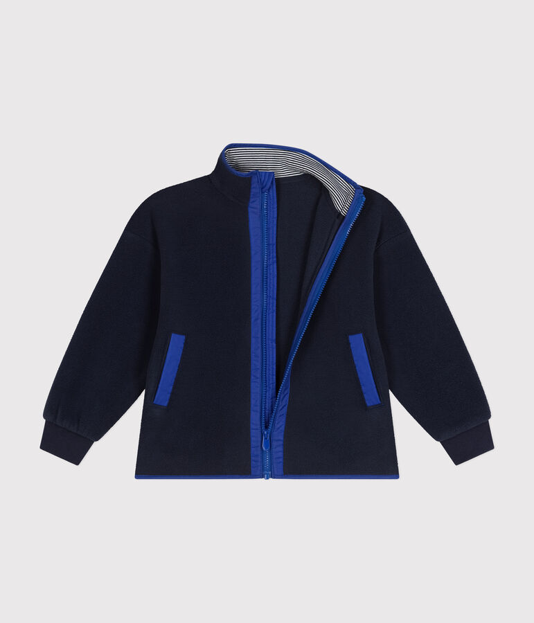 Veste zipp&eacute;e en polaire enfant jour gar&ccedil;on bleu SMOKING