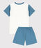 Pyjacourt poulpe en coton enfant LAVIS/ MARSHMALLOW