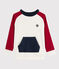 Sweatshirt enfant garçon blanc MARSHMALLOW/rouge TERKUIT/ SMOKING