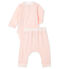 Ensemble 2 pièces bébé fille en côte rose FLEUR/rose GEISHA
