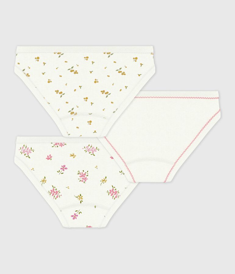 Lot de culottes enfant en coton imprim&eacute; fleuri variante 1