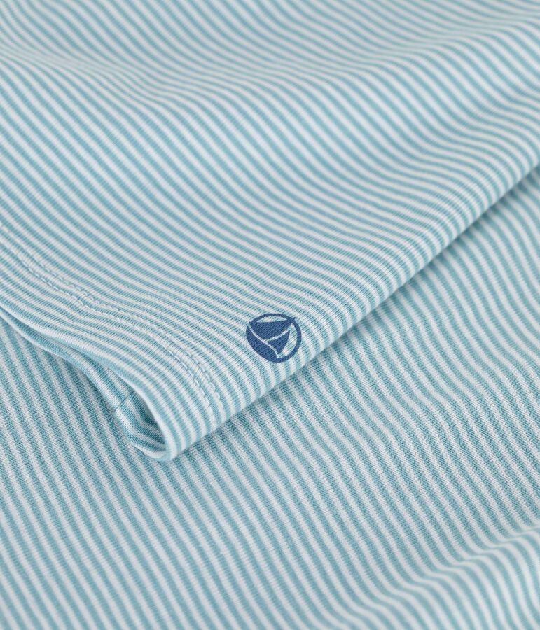 Tee-shirt femme en coton manches courtes &agrave; rayures MIMI/ MARSHMALLOW