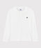 Tee-shirt en coton et lin enfant garçon blanc MARSHMALLOW