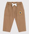 Pantalon bébé en coton uni avec badge, style cargo beige ROCHE CLAIR