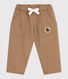 Pantalon bébé en coton uni avec badge, style cargo
