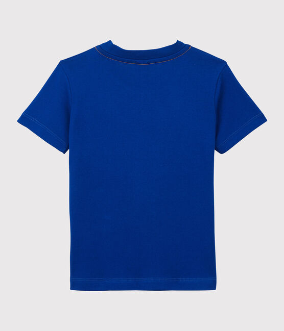Tee-shirt manches courtes en jersey enfant garçon bleu SURF
