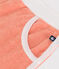 Short enfant en coton éponge uni orange ABRICOT