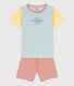 Pyjacourt milleraies tricolore en coton enfant