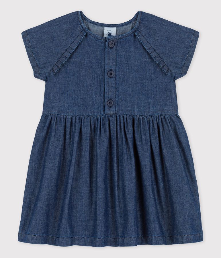 Robe en denim l&eacute;ger bio b&eacute;b&eacute; bleu DENIM