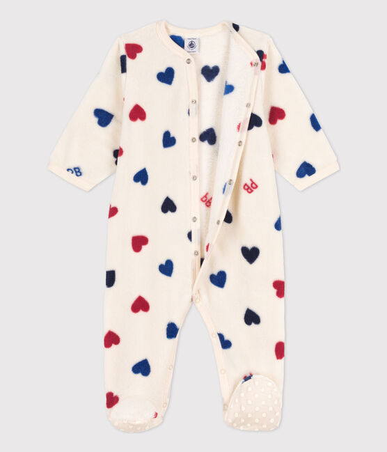 Surpyjama bébé en polaire blanc AVALANCHE/ MULTICO