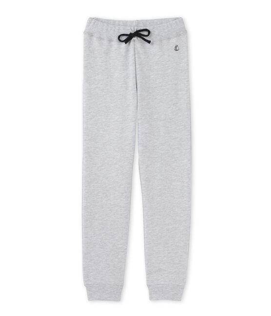 Pantalon de jogging garçon en molleton gris POUSSIERE CHINE