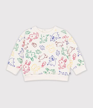 Sweatshirt bébé en coton imprimé animalier