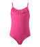 Maillot de bain fille 1 pièce à pois rose PETUNIA/blanc MARSHMALLO