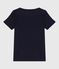 Tee-shirt Femme Iconique col amiral en coton bleu marine