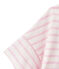 Marinière femme manches courtes en jersey blanc MARSHMALLOW/rose BABYLONE