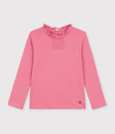 Tee-shirt à col enfant manches longues uni