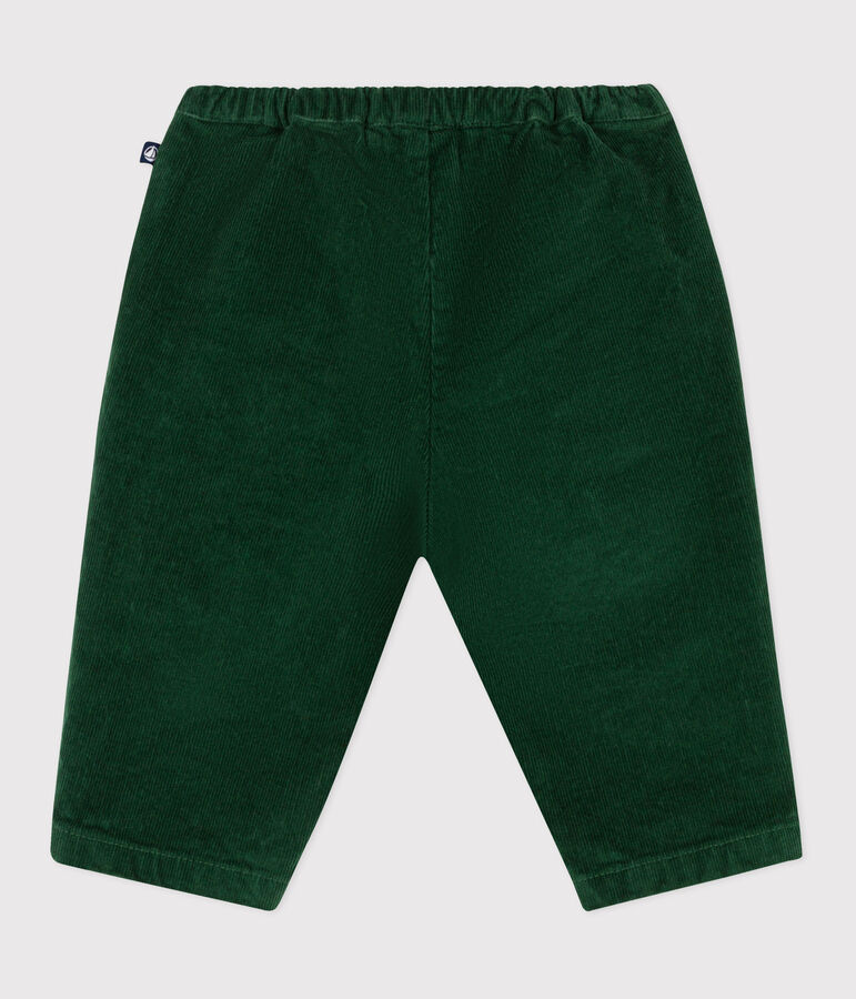 Pantalon b&eacute;b&eacute; en velours uni vert WILLOW