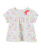 T-shirt bébé fille imprimé blanc ECUME/blanc MULTICO