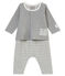 Combinaison longue vichy bébé garçon gris SUBWAY/blanc MARSHMALLOW