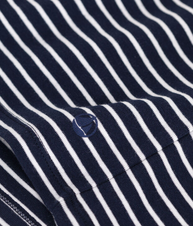 D&eacute;bardeur Femme l'Iconique en coton ray&eacute; bleu/blanc