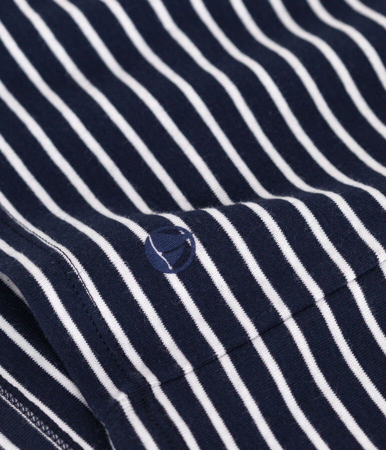 D&eacute;bardeur Femme l'Iconique en coton ray&eacute; bleu SMOKING/blanc MARSHMALLOW