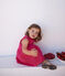 Robe sans manche en lin bébé rose DELHI