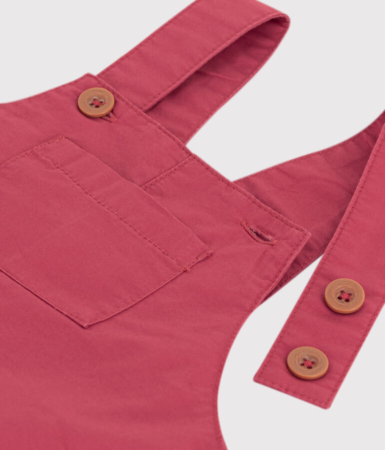 Salopette courte b&eacute;b&eacute; en serge craquante rose PAPI