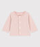 Cardigan en velours bébé en coton rose SALINE