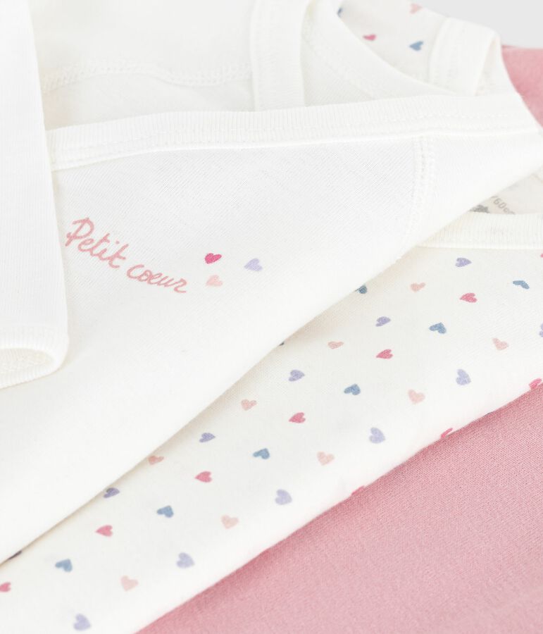 Lot de bodies crois&eacute;s manches longues en coton imprim&eacute; b&eacute;b&eacute; variante 2