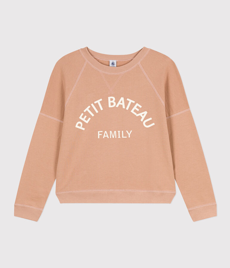 Sweatshirt en coton Femme beige VINTAGE