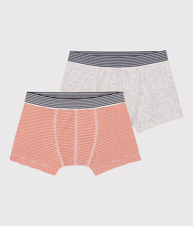 Lot de 2 boxers petit gar&ccedil;on en coton multicouleur