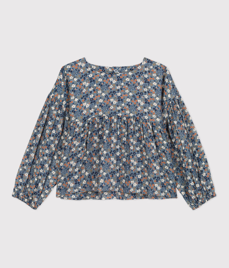 Blouse imprim&eacute;e en gaze de coton enfant fille ROVER/ MULTICO