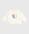 Sweatshirt bébé en coton doux et chaud motif pomme écru MILK