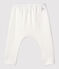 Caleçon bébé en côte 2x2 en coton biologique blanc MARSHMALLOW