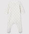 Bodyjama à imprimé fleur bébé fille en velours blanc MARSHMALLOW/blanc MULTICO
