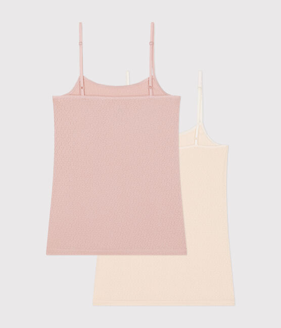Lot de 2 chemises à bretelles en coton ajouré femme variante 1