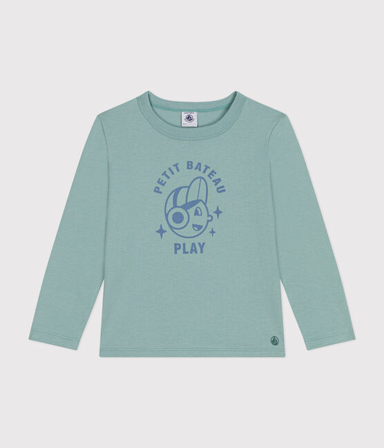Tee-shirt manches longues en jersey fin enfant garçon vert PAUL
